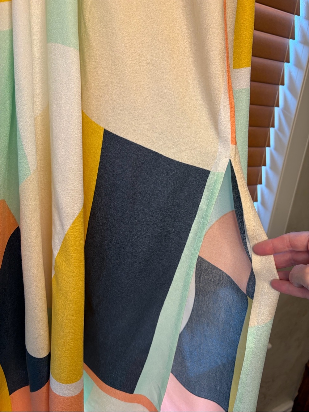 O'Neill Colorblock Maxi Dress in Yellow, Coral, Mint & Navy - Picture 5 of 7